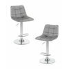 Набор 2 шт Стул барный DOBRIN TAILOR, серый велюр (MJ9-75), Вариант: серый велюр (MJ9-75) | Интернет магазин мебели и декора LifeDekor