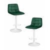 Набор 2 шт Стул барный DOBRIN TAILOR WHITE, зеленый велюр (MJ9-88), Вариант: зеленый велюр (MJ9-88) | Интернет магазин мебели и декора LifeDekor