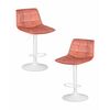 Набор 2 шт Стул барный DOBRIN TAILOR WHITE, пудрово-розовый велюр (MJ9-32), Вариант: пудрово-розовый велюр (MJ9-32) | Интернет магазин мебели и декора LifeDekor