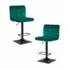 Набор 2 шт Стул барный DOBRIN DOMINIC, зеленый велюр (MJ9-88), Вариант: зеленый велюр (MJ9-88) | Интернет магазин мебели и декора LifeDekor