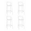 Набор 4 шт Стул барный DOBRIN MASTERS BAR, белый (W-02), Вариант: белый (W-02) | Интернет магазин мебели и декора LifeDekor