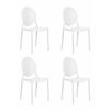 Набор 4 шт Стул обеденный DOBRIN ALBERT, цвет белый, Вариант: цвет белый | Интернет магазин мебели и декора LifeDekor