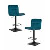 Набор 2 шт Стул барный DOBRIN DOMINIC, морской волны велюр (MJ9-99), Вариант: морской волны велюр (MJ9-99) | Интернет магазин мебели и декора LifeDekor