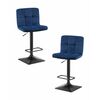 Набор 2 шт Стул барный DOBRIN DOMINIC, синий велюр (MJ9-117), Вариант: синий велюр (MJ9-117) | Интернет магазин мебели и декора LifeDekor