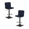 Набор 2 шт Стул барный DOBRIN DOMINIC, темно-синий велюр (MJ9-118), Вариант: темно-синий велюр (MJ9-118) | Интернет магазин мебели и декора LifeDekor