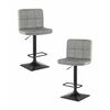 Набор 2 шт Стул барный DOBRIN DOMINIC, серый велюр (MJ9-75), Вариант: серый велюр (MJ9-75) | Интернет магазин мебели и декора LifeDekor