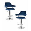 Набор 2 шт Стул барный DOBRIN CHARLY, синий велюр (MJ9-117), Вариант: синий велюр (MJ9-117) | Интернет магазин мебели и декора LifeDekor