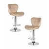Набор 2 шт Стул барный DOBRIN BARNY, бежевый велюр (MJ9-10), Вариант: бежевый велюр (MJ9-10) | Интернет магазин мебели и декора LifeDekor