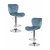 Набор 2 шт Стул барный DOBRIN BARNY, пудрово-голубой велюр (MJ9-74), Вариант: пудрово-голубой велюр (MJ9-74) | Интернет магазин мебели и декора LifeDekor