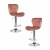 Набор 2 шт Стул барный DOBRIN BARNY, пудрово-розовый велюр (MJ9-32), Вариант: пудрово-розовый велюр (MJ9-32) | Интернет магазин мебели и декора LifeDekor