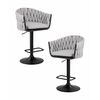 Набор 2 шт Стул барный DOBRIN LEON, серая ткань (LAR 275-17), Вариант: серая ткань (LAR 275-17) | Интернет магазин мебели и декора LifeDekor