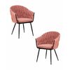 Набор 2 шт Стул обеденный DOBRIN MATILDA, розовая ткань (LAR 275-10), Вариант: розовая ткань (LAR 275-10) | Интернет магазин мебели и декора LifeDekor