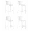 Набор 4 шт Стул полубарный DOBRIN CHLOE, белый, Вариант: белый | Интернет магазин мебели и декора LifeDekor