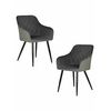 Набор 2 шт Стул обеденный DOBRIN ROBERT, черные матовые ножки, велюр V108-92 Антрацит, Вариант: черные матовые ножки, велюр V108-92 Антрацит | Интернет магазин мебели и декора LifeDekor