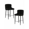 Набор 2 шт Стул полубарный DOBRIN CHRISTIAN'65, черные ножки, черный велюр (V108-77), Вариант: черные ножки, черный велюр (V108-77) | Интернет магазин мебели и декора LifeDekor