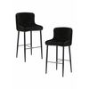 Набор 2 шт Стул барный DOBRIN CHRISTIAN'75, черные ножки, черный велюр (V108-77), Вариант: черные ножки, черный велюр (V108-77) | Интернет магазин мебели и декора LifeDekor
