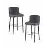 Набор 2 шт Стул барный DOBRIN CHRISTIAN'75, черные ножки, темно-серый велюр (V108-91), Вариант: черные ножки, темно-серый велюр (V108-91) | Интернет магазин мебели и декора LifeDekor