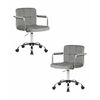 Набор 2 шт Офисное кресло для персонала DOBRIN TERRY, серый велюр (MJ9-75), Вариант: серый велюр (MJ9-75) | Интернет магазин мебели и декора LifeDekor