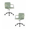 Набор 2 шт Офисное кресло для персонала DOBRIN TERRY, мятный велюр (MJ9-87), Вариант: мятный велюр (MJ9-87) | Интернет магазин мебели и декора LifeDekor