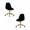 Набор 2 шт Офисное кресло для персонала DOBRIN MONTY GOLD, чёрный велюр (MJ9-101), Вариант: черный велюр (MJ9-101) | Интернет магазин мебели и декора LifeDekor