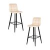 Набор 2 шт Стул барный DOBRIN NICOLE, черные матовые ножки, кремовый велюр (108-113), Вариант: черные матовые ножки, кремовый велюр (108-113) | Интернет магазин мебели и декора LifeDekor