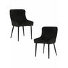 Набор 2 шт Стул обеденный DOBRIN RICHARD, черные матовые ножки, черный велюр (V108-77), Вариант: черные матовые ножки, черный велюр (V108-77) | Интернет магазин мебели и декора LifeDekor