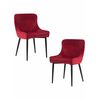 Набор 2 шт Стул обеденный DOBRIN RICHARD, черные матовые ножки, бордовый велюр (V108-85), Вариант: черные матовые ножки, бордовый велюр (V108-85) | Интернет магазин мебели и декора LifeDekor