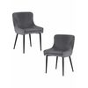 Набор 2 шт Стул обеденный DOBRIN RICHARD, черные матовые ножки, темно-серый велюр (V108-91), Вариант: черные матовые ножки, темно-серый велюр (V108-91) | Интернет магазин мебели и декора LifeDekor