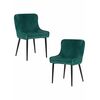 Набор 2 шт Стул обеденный DOBRIN RICHARD, черные матовые ножки, зелёный велюр (V108-64), Вариант: черные матовые ножки, зелёный велюр (V108-64) | Интернет магазин мебели и декора LifeDekor