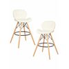 Набор 2 шт Стул барный DOBRIN BUTTERFLY BAR, ножки светлый бук, цвет кремовый, Вариант: ножки светлый бук, цвет кремовый | Интернет магазин мебели и декора LifeDekor