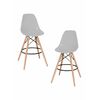 Набор 2 шт Стул барный DOBRIN DSW BAR, ножки светлый бук, цвет сиденья светло-серый (GR-01), Вариант: ножки светлый бук, цвет сиденья светло-серый (GR-01) | Интернет магазин мебели и декора LifeDekor