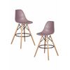 Набор 2 шт Стул барный DOBRIN DSW BAR, ножки светлый бук, цвет сиреневый (P-04), Вариант: ножки светлый бук, цвет сиреневый (P-04) | Интернет магазин мебели и декора LifeDekor