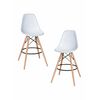 Набор 2 шт Стул барный DOBRIN DSW BAR, ножки светлый бук, цвет сиденья белый (W-02), Вариант: ножки светлый бук, цвет сиденья белый (W-02) | Интернет магазин мебели и декора LifeDekor