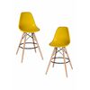 Набор 2 шт Стул барный DOBRIN DSW BAR, ножки светлый бук, цвет сиденья жёлтый (Y-01), Вариант: ножки светлый бук, цвет сиденья жёлтый (Y-01) | Интернет магазин мебели и декора LifeDekor