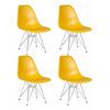 Набор 4 шт Стул обеденный DOBRIN DSR, ножки хром, цвет горчичный (Y-03), Вариант: ножки хром, цвет горчичный (Y-03) | Интернет магазин мебели и декора LifeDekor