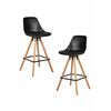 Набор 2 шт Стул полубарный DOBRIN RONNI, ножки светлый бук, черный (B-03), Вариант: ножки светлый бук, черный (B-03) | Интернет магазин мебели и декора LifeDekor