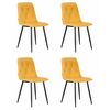 Набор 4 шт Стул обеденный DOBRIN CHILLY ROMBO, Горчичный Simple 15, основание черное, Вариант: Горчичный Simple 15, основание черное | Интернет магазин мебели и декора LifeDekor