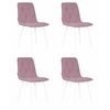 Набор 4 шт Стул обеденный DOBRIN CHILLY ROMBO, Лавандовый Simple 48, основание белый, Вариант: Лавандовый Simple 48, основание белый | Интернет магазин мебели и декора LifeDekor