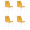Набор 4 шт Стул обеденный DOBRIN CHILLY ROMBO, Горчичный Simple 15, основание белый, Вариант: Горчичный Simple 15, основание белый | Интернет магазин мебели и декора LifeDekor