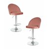 Набор 2 шт Стул барный DOBRIN MILANA, пудрово-розовый велюр (MJ9-32), Вариант: пудрово-розовый велюр (MJ9-32) | Интернет магазин мебели и декора LifeDekor