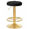 Набор 2 шт Табурет барный DOBRIN BRUNO GOLD, черный велюр (MJ9-101), Вариант: черный велюр (MJ9-101) | Интернет магазин мебели и декора LifeDekor