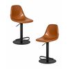 Набор 2 шт Стул барный DOBRIN ROME, коричневый винтажный PU (MS09), Вариант: коричневый винтажный PU (MS09) | Интернет магазин мебели и декора LifeDekor