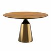 Стол круглый Lucas 120, шпон / опора золото | Интернет магазин мебели и декора LifeDekor
