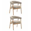 Стул обеденный Zubo с деревянными ножками бежевый 2 шт. | Интернет магазин мебели и декора LifeDekor
