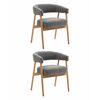 Стул обеденный Zubo с деревянными ножками темно-серый 2 шт. | Интернет магазин мебели и декора LifeDekor