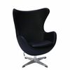 Кресло EGG STYLE CHAIR чёрный, натуральная кожа | Интернет магазин мебели и декора LifeDekor