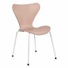Стул Seven Style пудровый с белыми ножками | Интернет магазин мебели и декора LifeDekor