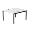 Бенч-система на 2 места Everprof EVO на металлокаркасе 1180х670(1370)x755 Белый/Черный | Интернет магазин мебели и декора LifeDekor