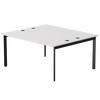 Бенч-система на 2 места Everprof EVO на металлокаркасе 1580х670(1370)x755 опоры 45гр Белый/Черный | Интернет магазин мебели и декора LifeDekor