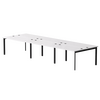Бенч-система на 6 мест Everprof EVO на металлокаркасе 3540х670(1370)x755 опоры 45гр Белый/Черный | Интернет магазин мебели и декора LifeDekor